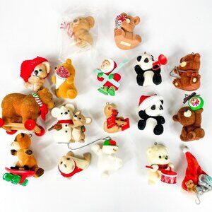 Hallmark Keepsake Lot of 16 Flocked Ornaments